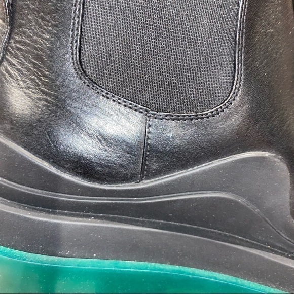 New Size 39 Bottega Veneta Tire Ankle Boots Black Green - Picture 3 of 9